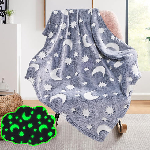 Glow in The Dark Blanket  3 4 5 6 7 8 9 10 11 12 Year Old Gift